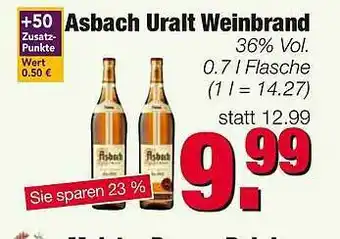 Edeka Scherer Asbach Uralt Weinbrand Angebot