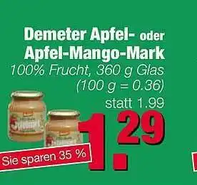 Edeka Scherer Demeter Apfel- Oder Apfel-mango-mark Angebot