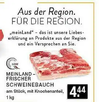 Edeka Zurheide Meinland-frischer Schweinebauch Angebot