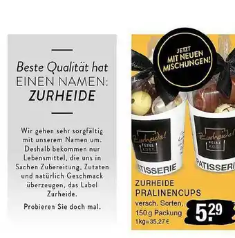 Edeka Zurheide Zurheide Pralinencups Angebot