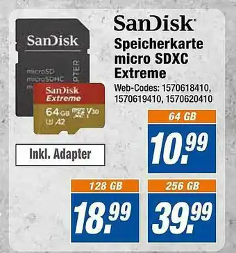 Expert Klein Sandisk Speicherkarte Micro Sdxc Extreme Angebot