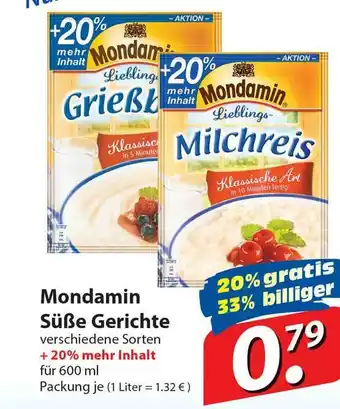 Famila Nord Ost Mondamin Süße Gerichte Verschiedene Sorten + 20% Mehr Inhalt Angebot