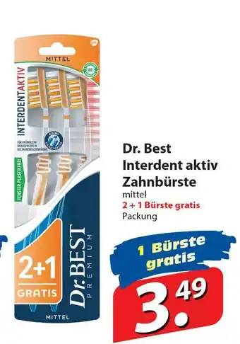 Famila Nord Ost Dr. Best Interdent Aktiv Zahnbürste Mittel 2 + 1 Bürste Gratis Angebot