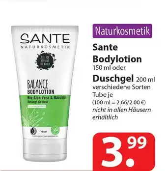 Famila Nord Ost Sante Bodylotion Oder Duschgel Angebot