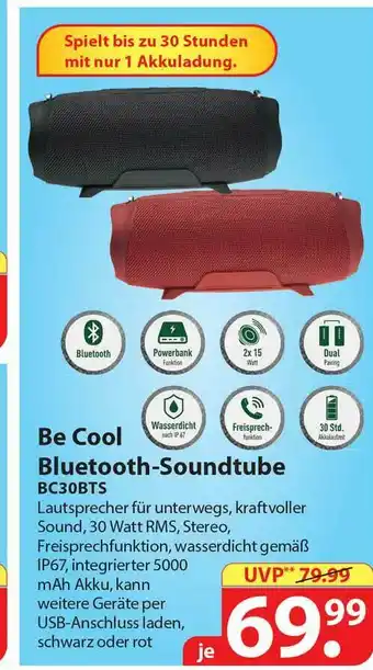 Famila Nord Ost Be Cool Bluetooth-soundtube BC30BTS Angebot