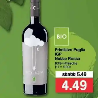 Famila Nord Ost Primitivo Puglia Igp Notte Rossa Angebot