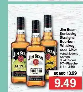 Famila Nord Ost Jim Beam Kentucky Straight Bourbon Whiskey Oder Likör Angebot