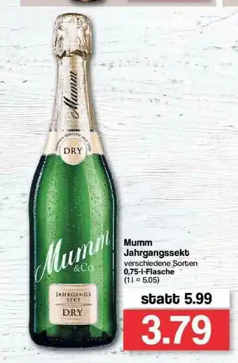 Famila Nord Ost Mumm Jahrgangssekt Angebot