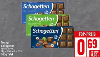 Elli Markt Trumpf Schogetten 100 g Tafel Angebot