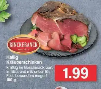 Famila Nord Ost Binckebanck Hallig Kräuterschinken Angebot