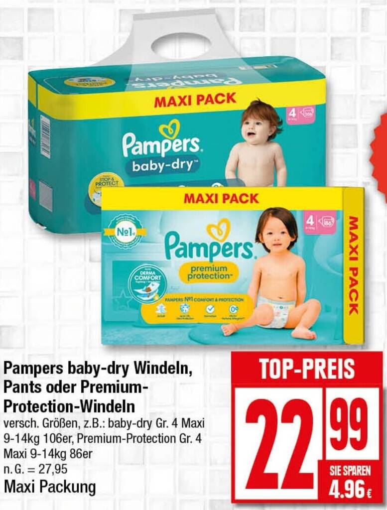 Pampers babydry Windeln, Pants oder Premium Protection Windeln Angebot