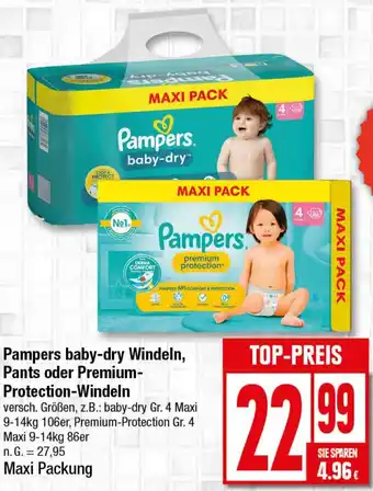 Elli Markt Pampers baby-dry Windeln, Pants oder Premium Protection Windeln Angebot