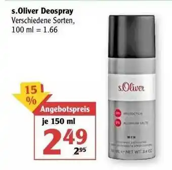 Globus S. Oliver Deospray Angebot