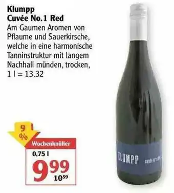 Globus Klumpp Cuvée No. 1 Red Angebot