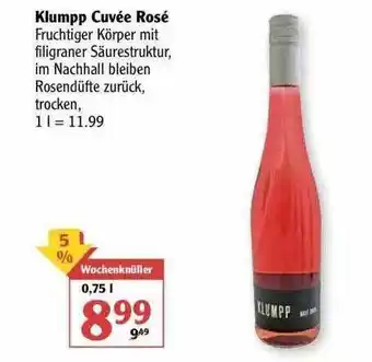 Globus Klumpp Cuvée Rosé Angebot