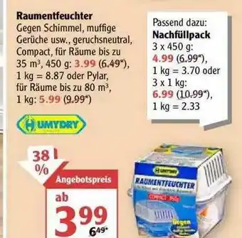 Globus Raumentfeuchter Angebot