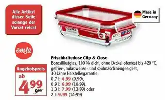 Globus Emsa Frischhaltedose Clip & Close Angebot