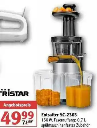 Globus Tristar Entsafter Sc-2303 Angebot