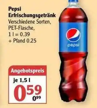 Globus Pepsi Erfrischungsgetränk Angebot