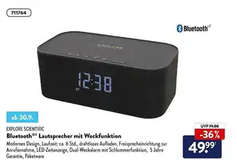 Aldi Nord Explore Scientific Bluetooth Lautsprecher Mit Weckfunktion Angebot