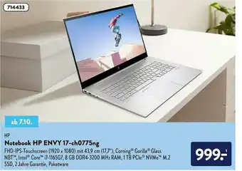 Aldi Nord Hp Notebook Hp Envy 17-ch0775ng Angebot