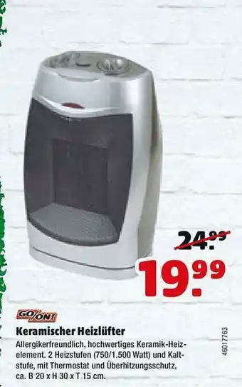 Hagebau Go-on Keramischer Heizküfter Angebot