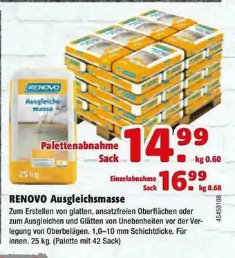 Hagebau Renovo Ausgleichsmasse Angebot