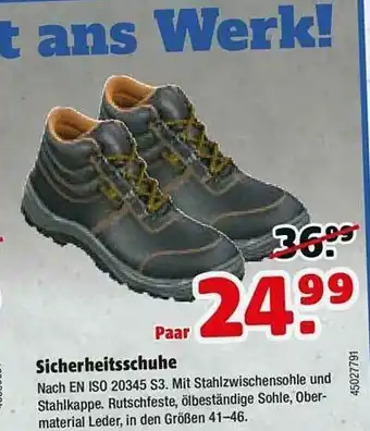 Hagebau Sicherheitsschuhe Angebot