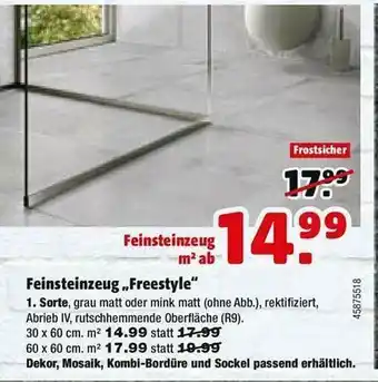 Hagebau Feinsteinzeug „freestyle” Angebot