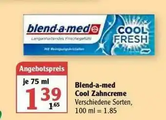 Globus Blend-a-med Cool Zahncreme Angebot