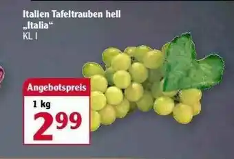 Globus Italien Tafeltrauben Hell „italia” Angebot