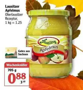 Globus Lausitzer Apfelmus Angebot