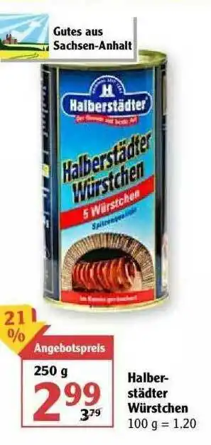 Globus Halberstädter Würstchen Angebot