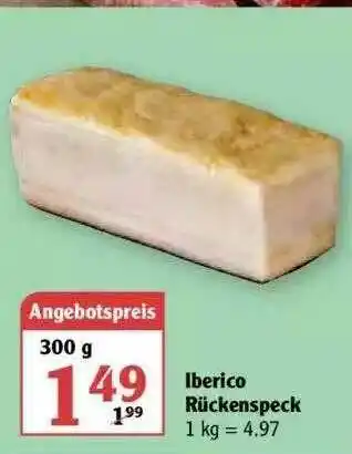 Globus Iberico Rückenspeck Angebot