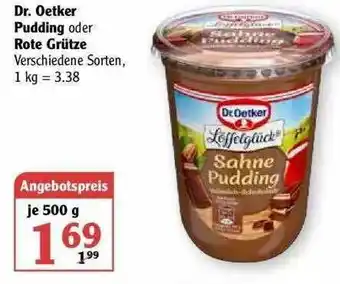 Globus Dr. Oetker Pudding Oder Rote Grütze Angebot