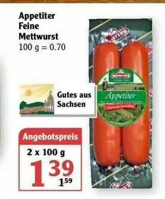 Globus Appetiter Feine Mettwurst Angebot