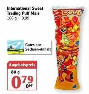 Globus International Sweet Trading Puff Mais Angebot