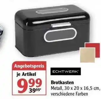 Globus Echtwerk Brotkasten Angebot