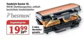 Globus Sandwich-toaster Xl Bestron Angebot