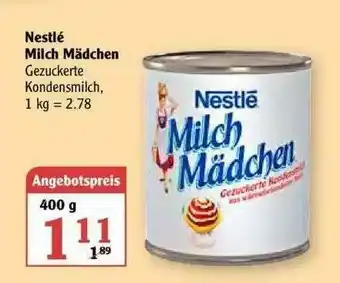 Globus Nestlé Milch Mädchen Angebot