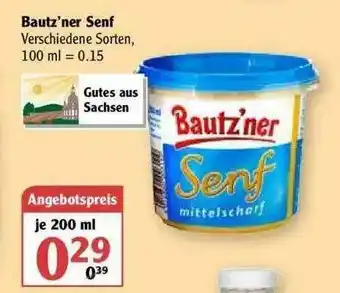 Globus Bautz'ner Senf Angebot