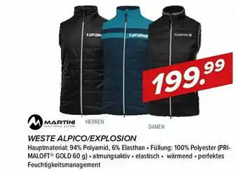 Hervis Martini Weste Alpico Oder Explosion Angebot