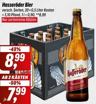 Simmel Hasseröder Bier 20 x 0,5 Liter Kasten Angebot