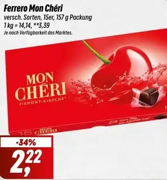 Simmel Ferrero Mon Chéri 15er, 157 g Packung Angebot