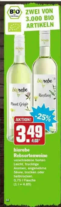 Hit Biorebe Rebsortenweine Angebot