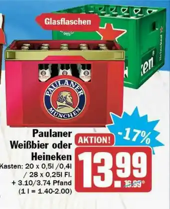 Hit Paulaner Weißbier Oder Heineken Angebot