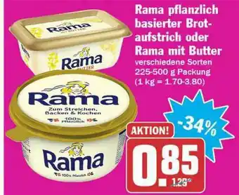 Hit Rama Pflanzlich Basierter Brötaufstrich Oder Rama Mit Butter Angebot