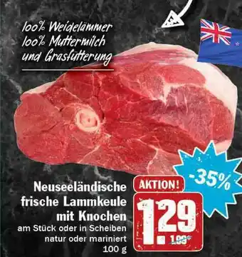 Hit Neuseeländische Frische Lammkeule Mit Knochen Angebot