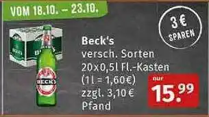 Markgrafen Beck's Angebot