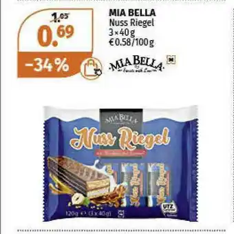 Müller Mia Bella Nuss Riegel Angebot